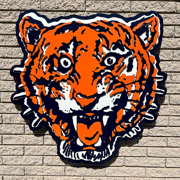 Classic Detroit Tigers tiger head cutout