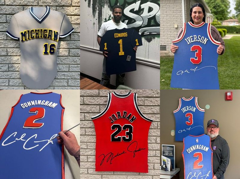 Custom tribute jersey art