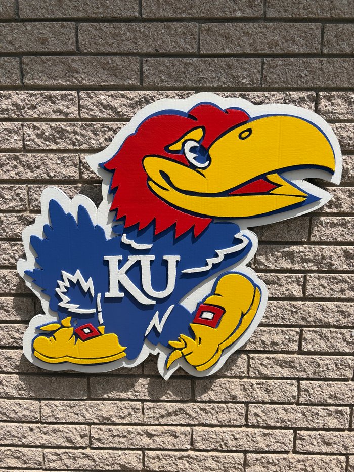 Kansas Jayhawks fan art logo cutout