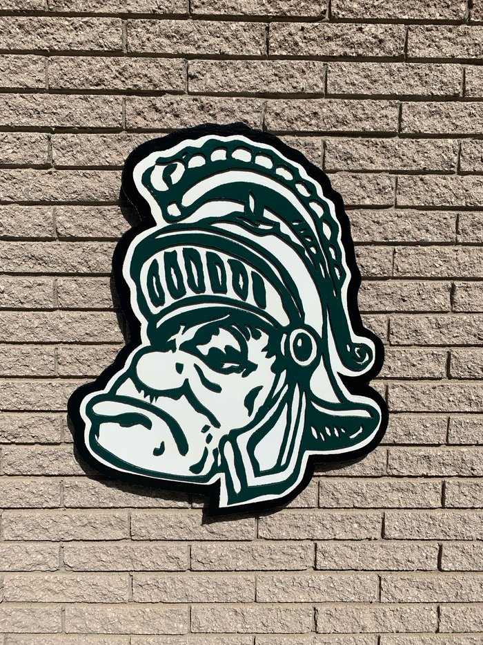 Custom Michigan State Sparty head cutout