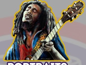 Hand painted portrait cutout art