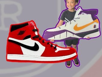 Custom sneaker cutout art