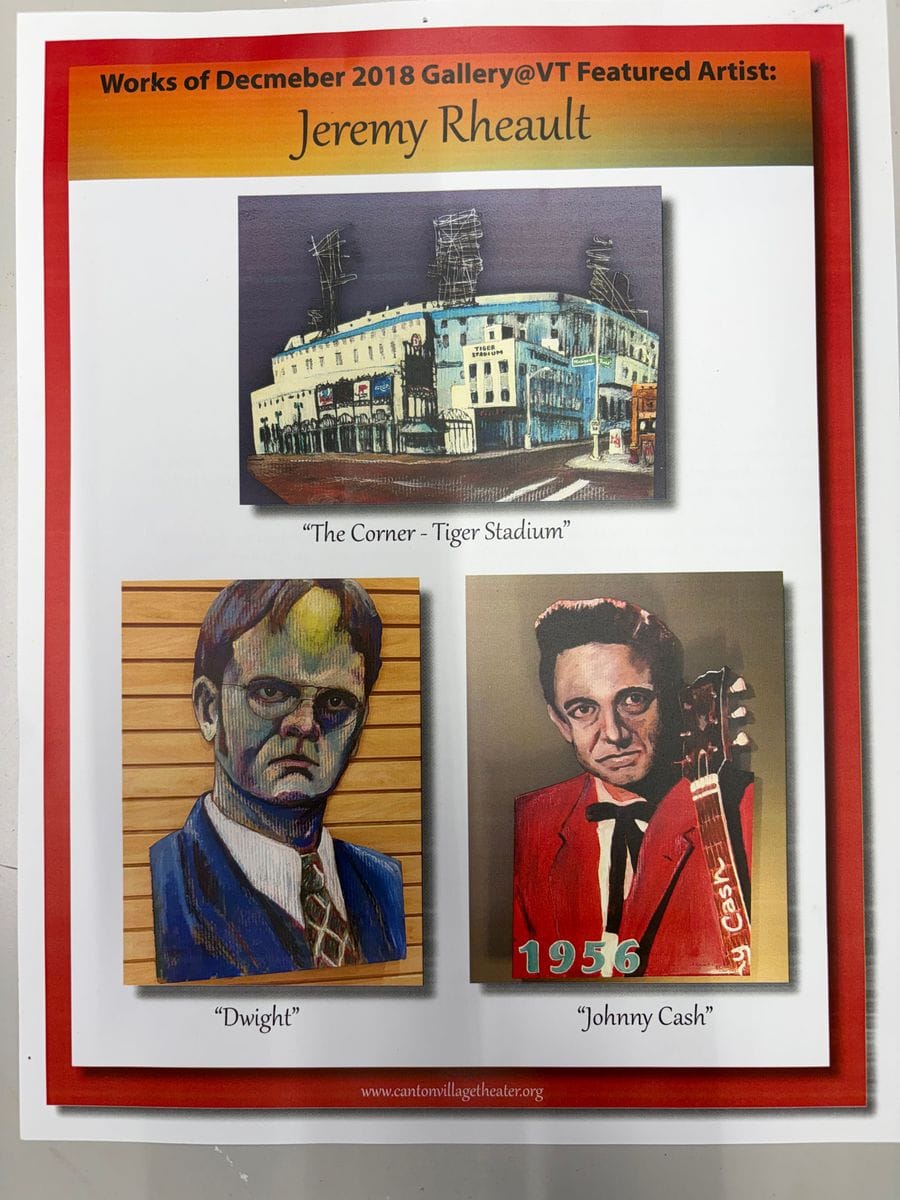 Back of the flyer showing The Corner Tiger Stadium, Dwight and Johnny Cash