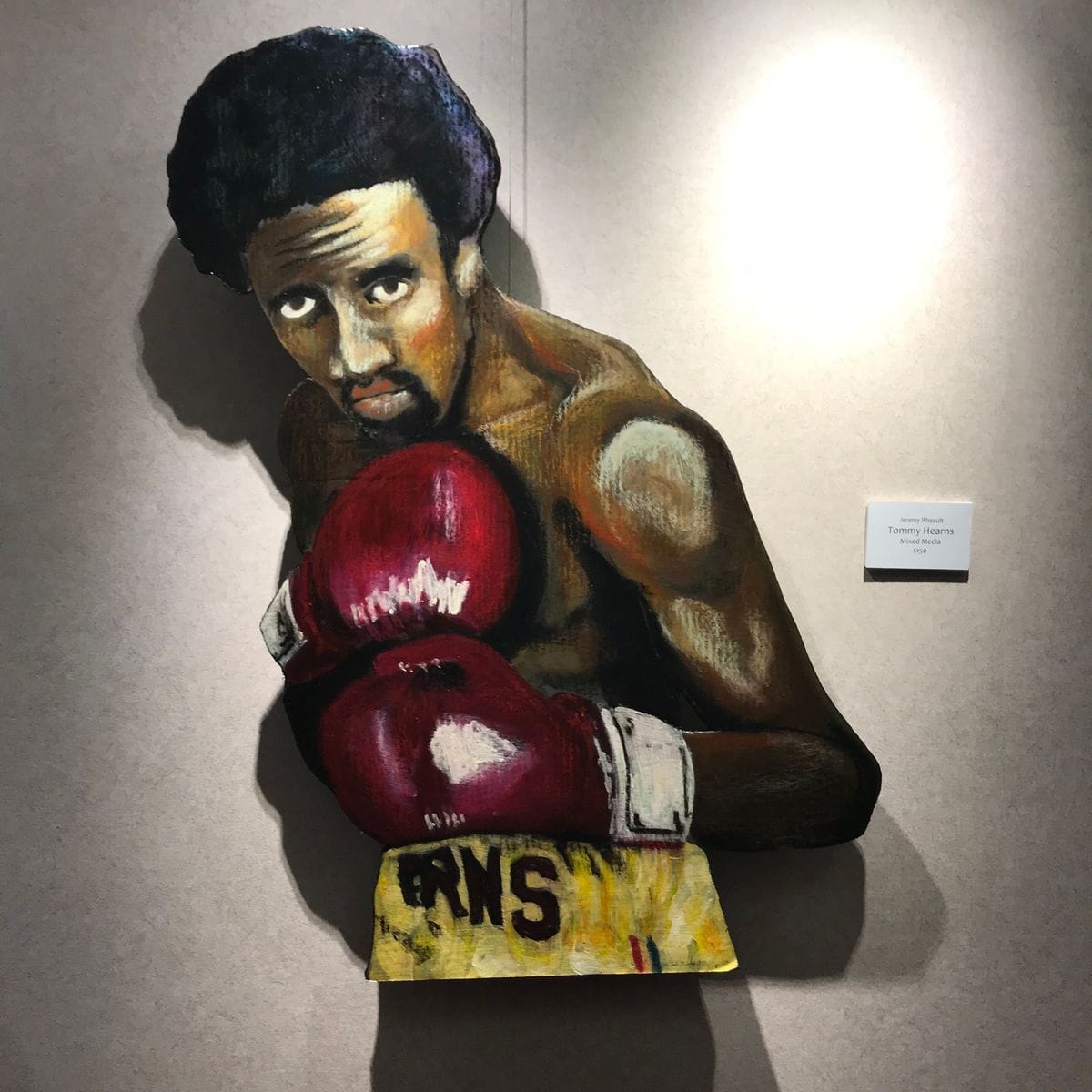 Tommy Hearns by Jeremy Rheault on the wall at The Village Theater