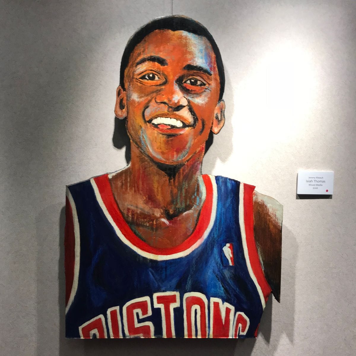 Isiah Thomas by Jeremy Rheault on the wall at The Village Theater