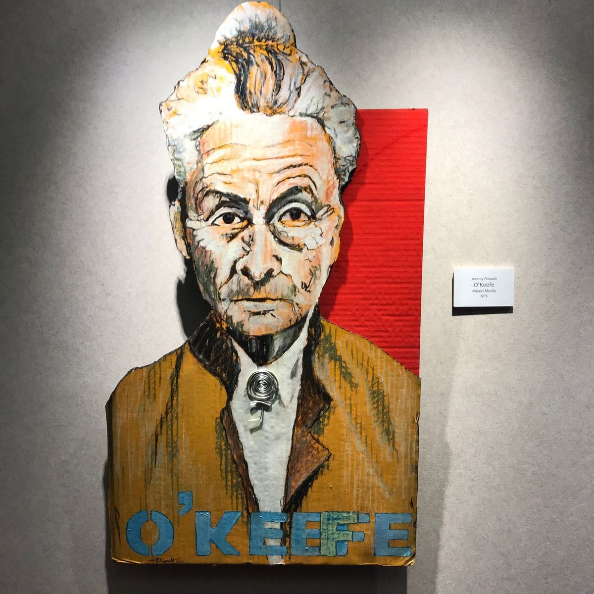 O’Keeffe by Jeremy Rheault on the wall at The Village Theater
