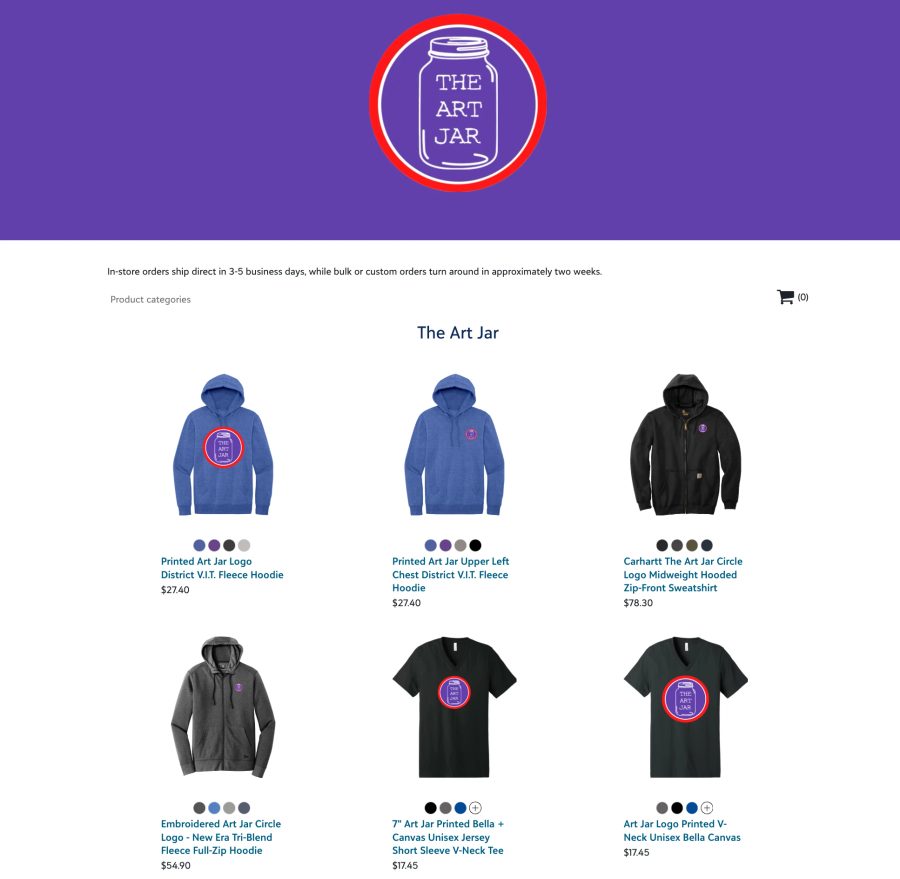 The Art Jar online store — hoodies and shirts